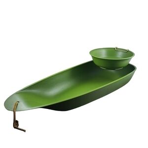 David Douglas Geni MCM Accalac Hard Plastic Green Snack Chip Veg Dip Bowls 60s